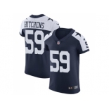 Nike Dallas Cowboys #59 Anthony Hitchens Navy Blue Thanksgiving Men Stitched NFL Vapor Untouchable Throwback Elite Jersey