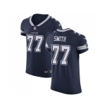 Nike Dallas Cowboys #77 Tyron Smith Navy Blue Team Color Men Stitched NFL Vapor Untouchable Elite Jersey