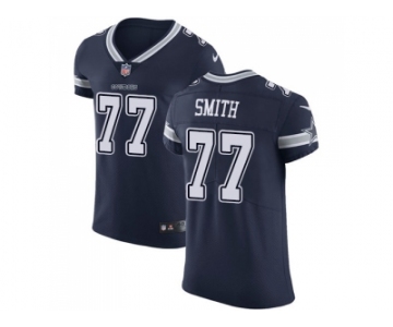 Nike Dallas Cowboys #77 Tyron Smith Navy Blue Team Color Men Stitched NFL Vapor Untouchable Elite Jersey