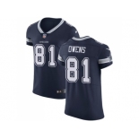 Nike Dallas Cowboys #81 Terrell Owens Navy Blue Team Color Men Stitched NFL Vapor Untouchable Elite Jersey