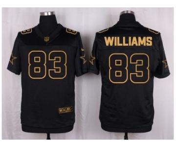 Nike Dallas Cowboys #83 Terrance Williams Black Pro Line Gold Collection Jersey[Elite]