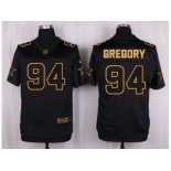 Nike Dallas Cowboys #94 Randy Gregory Black Pro Line Gold Collection Jersey[Elite]