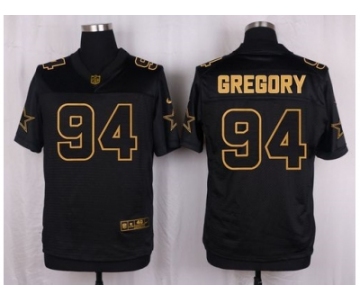 Nike Dallas Cowboys #94 Randy Gregory Black Pro Line Gold Collection Jersey[Elite]