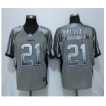 Nike Dallas cowboys #21 Ezekiel Elliott Drift Fashion Grey Jerseys[Elite]