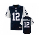 nike nfl jerseys dallas cowboys #12 Roger Staubach Throwback Blue[Elite]