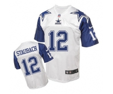 nike nfl jerseys dallas cowboys #12 Roger Staubach Throwback white[Elite]