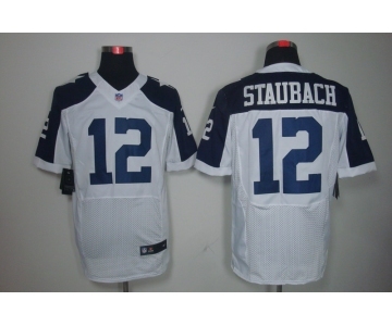 nike nfl jerseys dallas cowboys #12 staubach white[Elite]