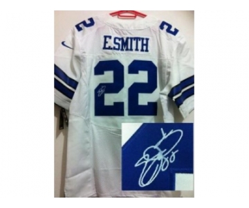 nike nfl jerseys dallas cowboys #22 emmitt smith white[Elite signature]