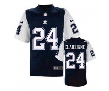 nike nfl jerseys dallas cowboys #24 Morris Claiborne Throwback Blue[Elite]