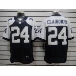 nike nfl jerseys dallas cowboys #24 claiborne blue(Elite thankgivings)