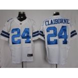 nike nfl jerseys dallas cowboys #24 claiborne white[claiborne][elite]