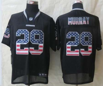 nike nfl jerseys dallas cowboys #29 deMarco murray black[Elite USA flag fashion]