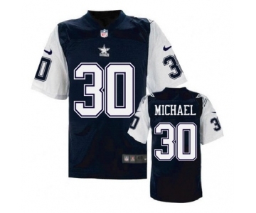 nike nfl jerseys dallas cowboys #30 Christine Michael Throwback Blue[Elite]