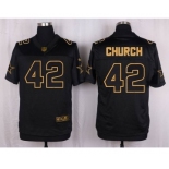 nike nfl jerseys dallas cowboys #42 church black gold collection[Elite]