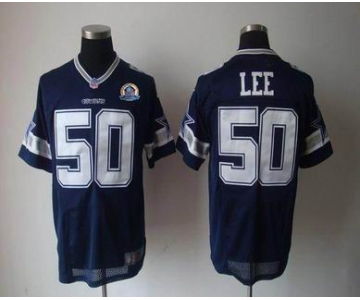 nike nfl jerseys dallas cowboys #50 lee blue[Elite 50th Patch]