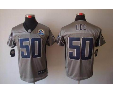 nike nfl jerseys dallas cowboys #50 lee grey[Elite shadow 50th Patch]