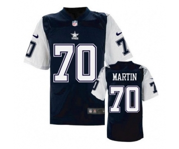 nike nfl jerseys dallas cowboys #70 Zack Martin Throwback Blue[Elite]