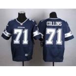 nike nfl jerseys dallas cowboys #71 collins blue[Elite]