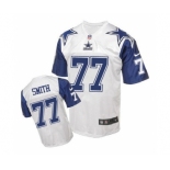 nike nfl jerseys dallas cowboys #77 Tyron Smith Throwback white[Elite]