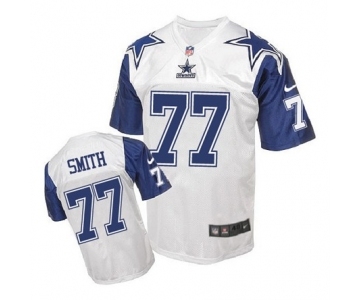 nike nfl jerseys dallas cowboys #77 Tyron Smith Throwback white[Elite]