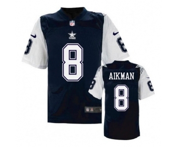 nike nfl jerseys dallas cowboys #8 Troy Aikman Throwback Blue[Elite]