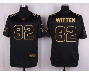 nike nfl jerseys dallas cowboys #82 witten black gold collection[Elite]