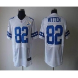 nike nfl jerseys dallas cowboys #82 witten white[Elite 50th Patch]