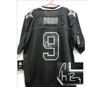 nike nfl jerseys dallas cowboys #9 romo black[Elite lights out signature]