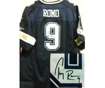 nike nfl jerseys dallas cowboys #9 romo black[Elite signature]