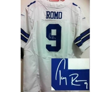 nike nfl jerseys dallas cowboys #9 romo white[Elite signature]