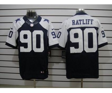 nike nfl jerseys dallas cowboys #90 ratliff blue(Elite thankgivings)