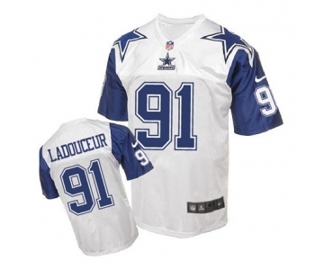 nike nfl jerseys dallas cowboys #91 L.P. Ladouceur Throwback white[Elite]