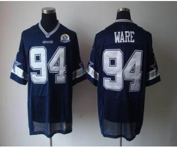 nike nfl jerseys dallas cowboys #94 ware blue[Elite 50th Patch]