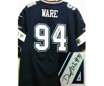 nike nfl jerseys dallas cowboys #94 ware dk.blue[Elite signature]