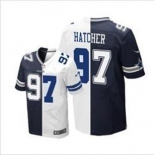 nike nfl jerseys dallas cowboys #97 hatcher white-blue[Elite split]