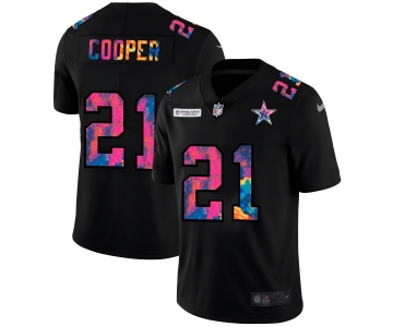 Dallas Cowboys #21 Ezekiel Elliott Men's Nike Multi-Color Black 2020 NFL Crucial Catch Vapor Untouchable Limited Jersey