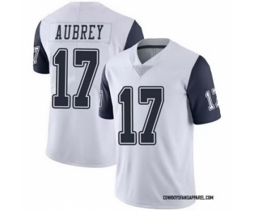 Men Dallas Cowboys #17 Brandon Aubrey Limited White Color Rush Vapor Untouchable Jersey