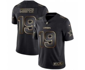 Men Dallas Cowboys #19 Amari Cooper Black Golden Edition 2019 Vapor Untouchable Limited Jersey