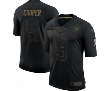 Men Dallas Cowboys #19 Amari Cooper Nike 2020 Salute To Service Limited Jersey Black