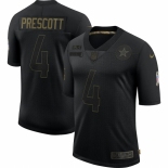 Men Dallas Cowboys #4 Dak Prescott Nike 2020 Salute To Service Limited Jersey Black