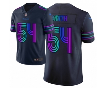 Men Dallas Cowboys #54 Jaylon Smith Navy Vapor Limited City Edition Jersey