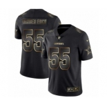 Men Dallas Cowboys #55 Leighton Vander Esch Black Golden Edition 2019 Vapor Untouchable Limited Jersey