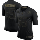 Men Dallas Cowboys #55 Leighton Vander Esch Nike 2020 Salute To Service Limited Jersey Black