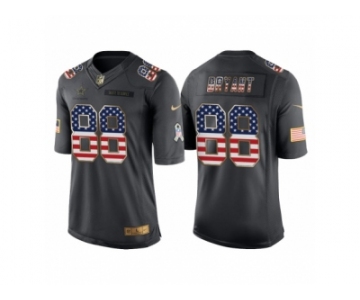 Men Dallas Cowboys #88 Dez Bryant Anthracite Salute to Service USA Flag Fashion Jersey