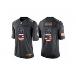 Men Dallas Cowboys #9 Tony Romo Anthracite Salute to Service USA Flag Fashion Jersey