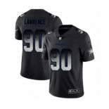 Men Dallas Cowboys #90 Demarcus Lawrence Black Smoke Fashion Limited Jersey