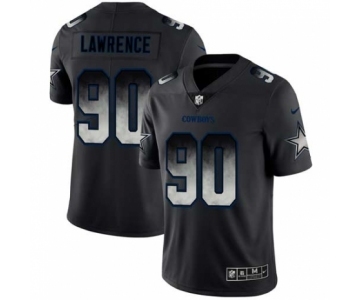 Men Dallas Cowboys #90 Demarcus Lawrence Black Smoke Fashion Limited Jersey