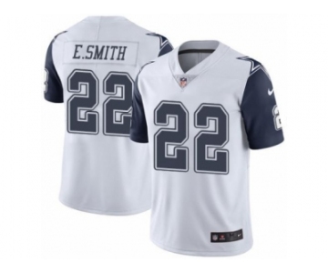 Men Nike Dallas Cowboys #22 Emmitt Smith White Stitched NFL Limited Rush Jersey