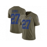 Men Nike Dallas Cowboys #27 Jourdan Lewis Limited Olive 2017 Salute to Service NFL Jersey