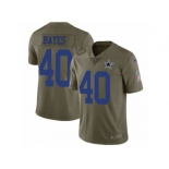 Men Nike Dallas Cowboys #40 Bill Bates Limited Olive 2017 Salute to Service NFL Jersey